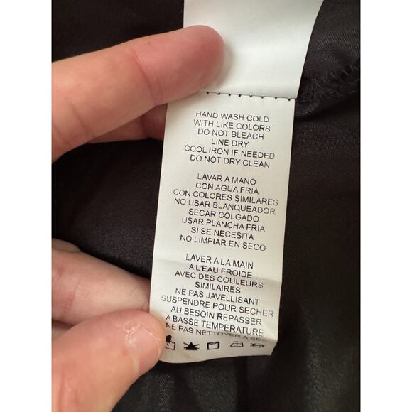 Bebe Dress 3X Black Slip Midi Cowl Neck Satin Style Plus Size Made in USA NWT - Picture 13 of 14